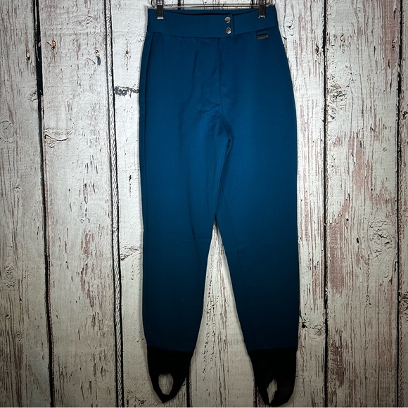 Vintage Pants - Vintage Edelweiss Fitted Stretch USA Made Outdoor Stirrup Ski Winter Pants SZ 6